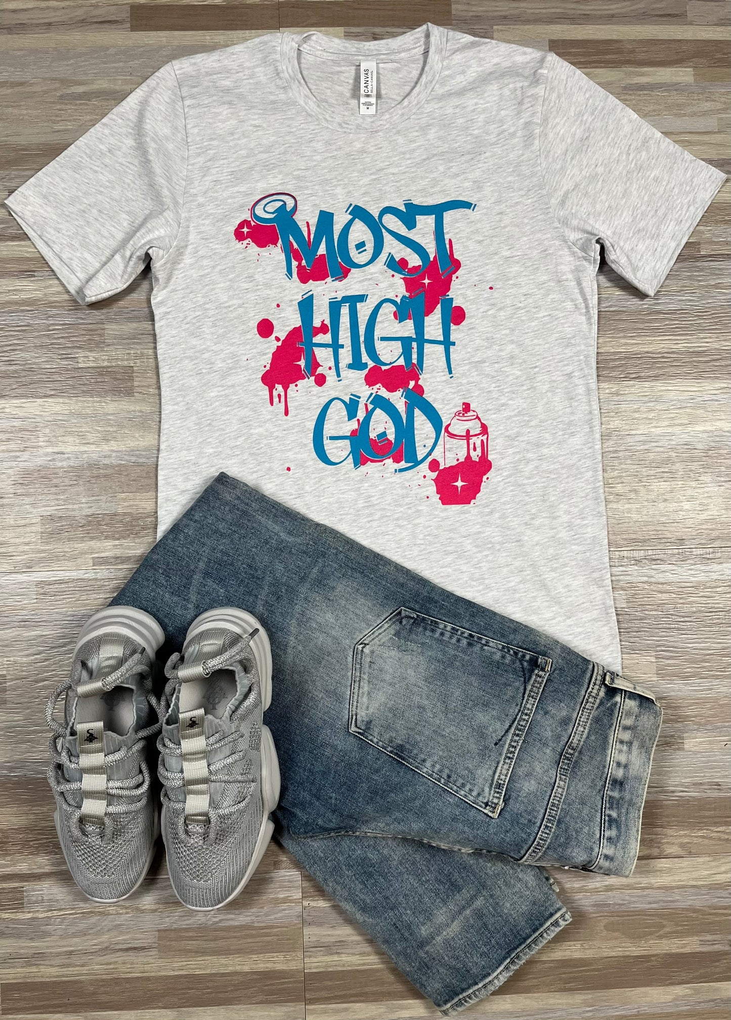 Most High God Tee - Ash Grey